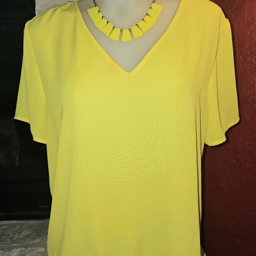 (SOLD) SHEIN V-NECK BLOUSE SIZE LARGE